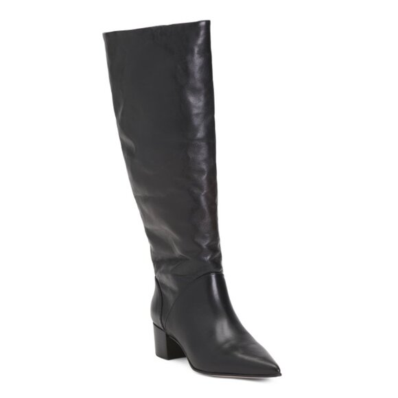 BERNARDO Black Leather Leather Milano High Shaft Boots - Picture 1 of 2